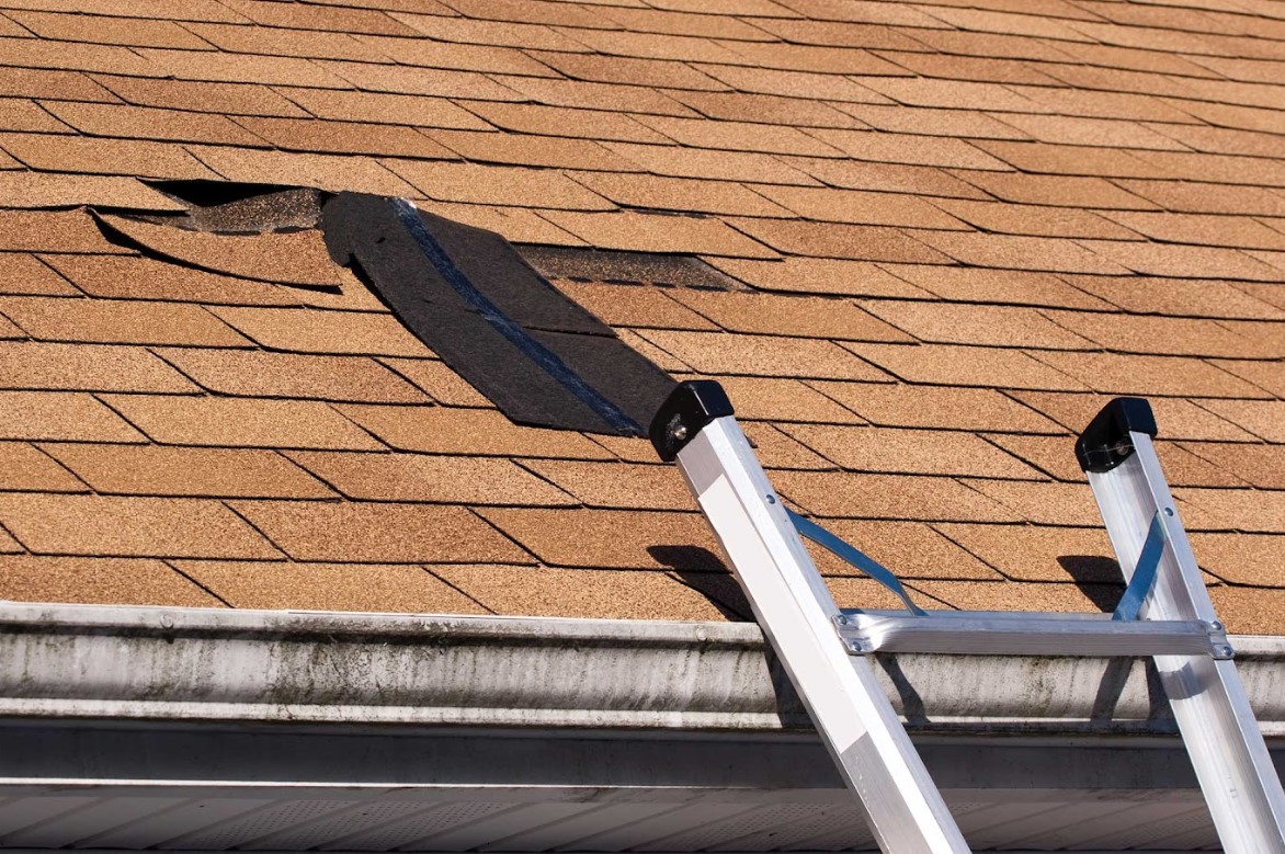 roof storm damage in Roswell