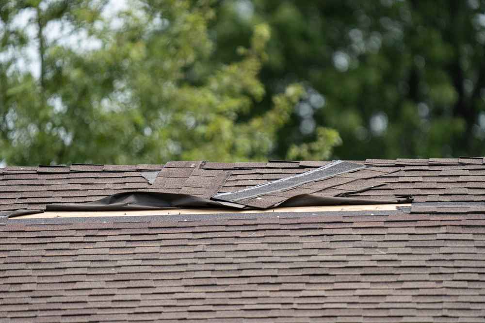 Roof leak on a Dallas home showing water damage