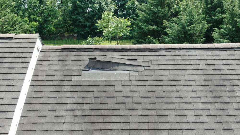 Roof leak on a Dallas home showing water damage