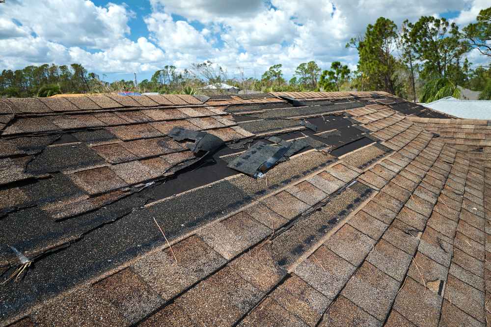 Roof leak on a Dallas home showing water damage